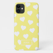 Süße gelbe Herzen Handyhülle Case-Mate iPhone Hülle (Rückseite)