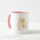 Süße Gelbe Hühner Lieben Tasse (Vorderseite Links)