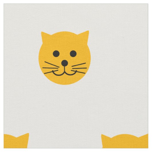 Süße gelbe Katze Stoff (Nahaufnahme)