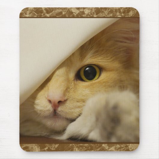 Süße gelbe Katzenmauspad Mousepad (Vorne)