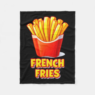 Süße gelbe rote Pommes Frites Kostüm für Kinder un Fleecedecke