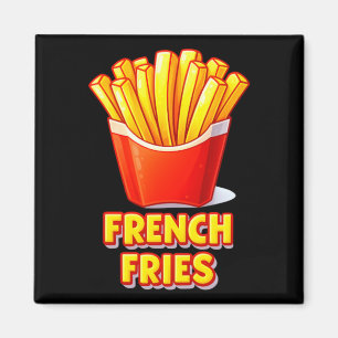 Süße gelbe rote Pommes Frites Kostüm für Kinder un Magnet