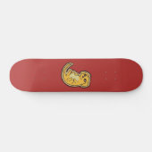 Süße gelbe und rote Welpenhunde Zeichnend Design Skateboard (Horizontal)