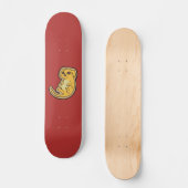 Süße gelbe und rote Welpenhunde Zeichnend Design Skateboard (Vorderseite)