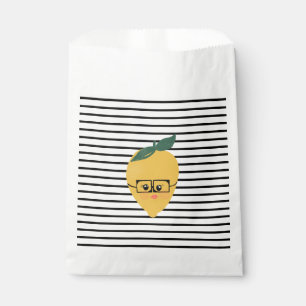 Süße gelbe Zitronen-Cartoon-Comic-Illustration Geschenktütchen