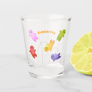 Süße Geleebonbons-Karikatur Schnapsglas