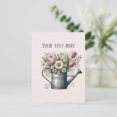 Süße gemischte Blumen anpassbar Postkarte (Stehend Vorderseite)