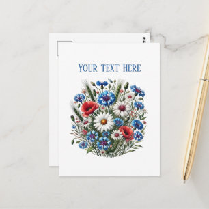 Süße gemischte Blumen individuell anpassbar Postkarte
