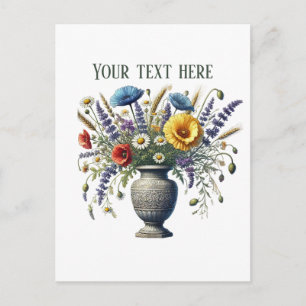 Süße gemischte Blumen individuell anpassbar Postkarte