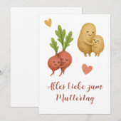 Süße Gemüse- zum Muttertag-  Feiertagskarte (Vorne/Hinten)