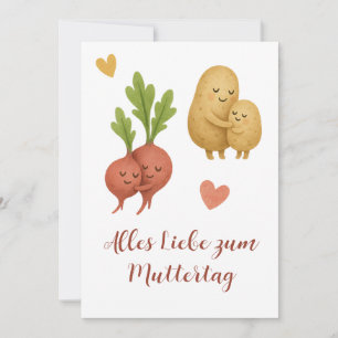 Süße Gemüse- zum Muttertag-  Feiertagskarte