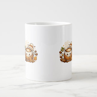 Süße gemütliche Cappuccino-Kaffeetasse Jumbo-Tasse