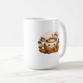 Süße gemütliche Cappuccino-Kaffeetasse Kaffeetasse (VorderseiteRechts)