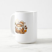 Süße gemütliche Cappuccino-Kaffeetasse Kaffeetasse (Vorderseite Links)