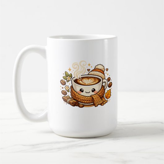 Süße gemütliche Cappuccino-Kaffeetasse Kaffeetasse (Links)
