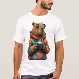 Süße gemütliche Capybara-Hoodie-Cartoon-T-Shirt T-Shirt