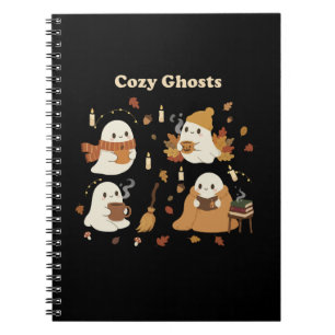 Süße Gemütliche Geister Herbst Halloween Kawaii Sp Notizblock