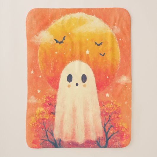 Süße gemütliche Halloween-Decke Sherpadecke (Vorderseite)