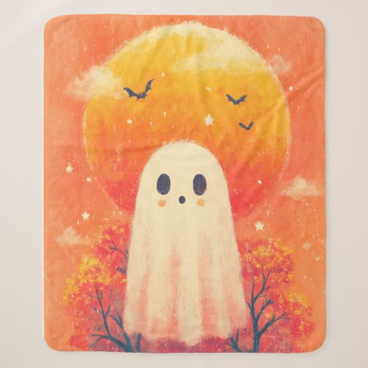 Süße gemütliche Halloween-Decke Sherpadecke (Vorderseite)