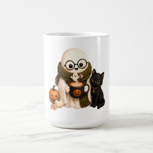 Süße gemütliche Halloween-Geist-Kaffeetasse Kaffeetasse (Mittel)