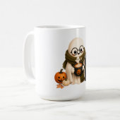 Süße gemütliche Halloween-Geist-Kaffeetasse Kaffeetasse (Vorderseite Links)