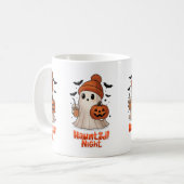 Süße gemütliche Halloween-Geist-Kaffeetasse Kaffeetasse (Vorderseite Links)