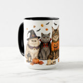 Süße/Gemütliche Halloween-Katze Tasse (Vorderseite Links)