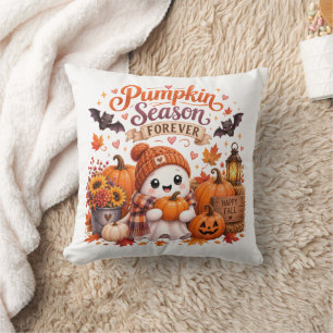 Süße gemütliche Herbst-Geist-Kürbis-Halloween Kissen