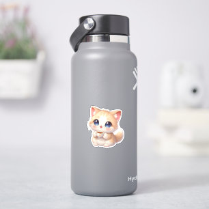 Süße gemütliche Kitty-Kaffeetassen-Vinyl-Aufkleber Aufkleber