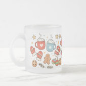 Süße gemütliche Weihnachts-Doodle-Tasse Mattglastasse (Links)