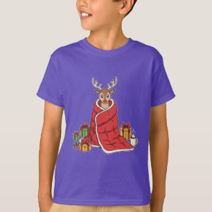 Süße gemütliche Weihnachts-Rentiere in Decke Lusti T-Shirt