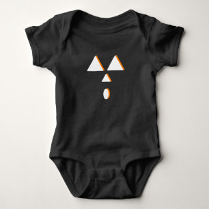 Süße geometrische Neon-Kürbis-Gesichtskostüm-Party Baby Strampler