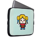 Süße gepixelte böse Mädchen Laptopschutzhülle (Vorne Rechts)