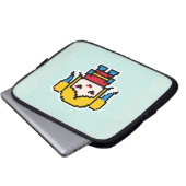Süße gepixelte böse Mädchen Laptopschutzhülle (Vorne Knopf)
