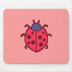 Süße gepixelte Marienkäfer-Insekt  Mousepad