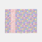 Süße Geschäfts-Polka-Punkte auf dem Lavendel Fleecedecke (Vorderseite (Horizontal))