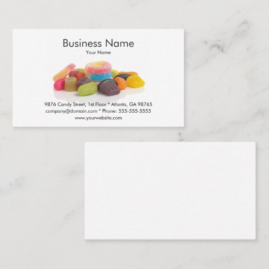 Süße Geschäfts-Visitenkarte-Schablone Visitenkarte (Vorne/Hinten)