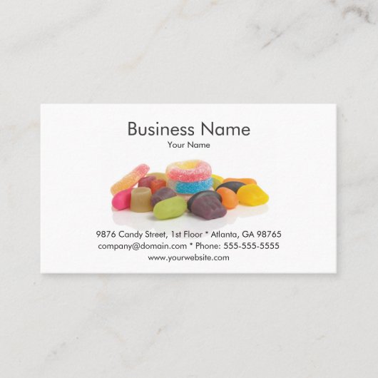 Süße Geschäfts-Visitenkarte-Schablone Visitenkarte (Vorderseite)