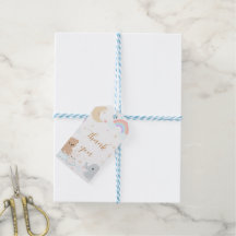 Süße Geschenkanhänger für Baby Shower mit Pastellm