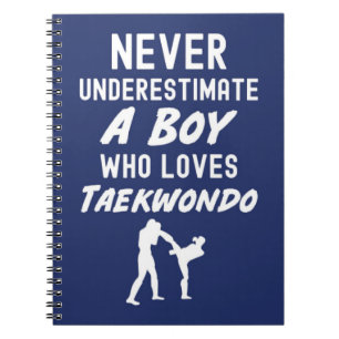 Süße Geschenke in Navyblau zum Thema Taekwondo für Notizblock