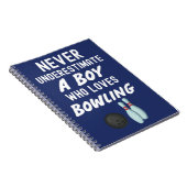 Süße Geschenke zum Bowling in Navyblau für Babyjun Notizblock (Rechte Seite)