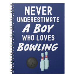 Süße Geschenke zum Bowling in Navyblau für Babyjun Notizblock