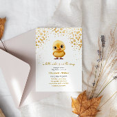 Süsse Geschlecht Neutral Duck Baby Duwer Einladung