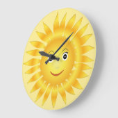 Süße Gesichter der Sonne Große Wanduhr (Winkel)