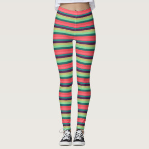 Süße gestreifte Vintage-Farben Leggings