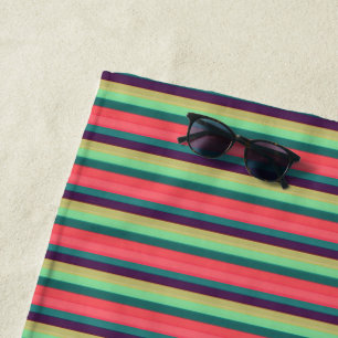 Süße gestreifte Vintage-Farben Strandtuch