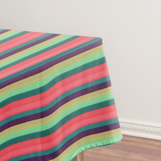 Süße gestreifte Vintage-Farben Tischdecke (Beispiel)