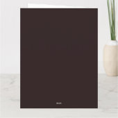 Süße gestrickte Pinguin-Puppe mit Schal und Tasse Karte (Rückseite)