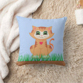 Süße getigerte Kätzchen-Katze Kissen (Decke)