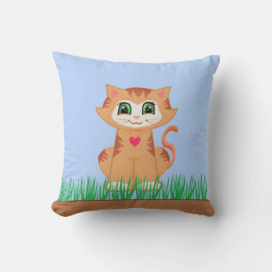 Süße getigerte Kätzchen-Katze Kissen